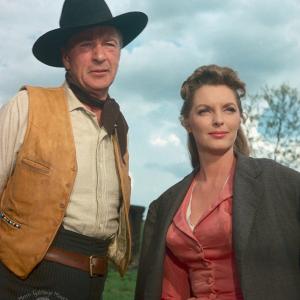 Still of Gary Cooper and Julie London in Man of the West 1958