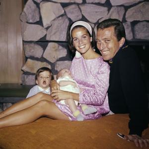 Andy Williams with wife Claudine Longet and children circa 1965