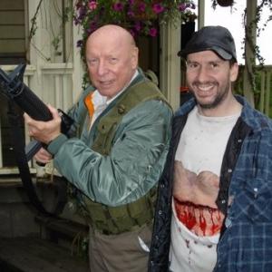 Don S Davis of stargate Fame and Simon Longmore on the set of Wyvern