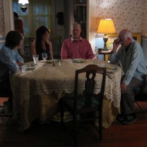 From left to right  Trevor Morgan Julie Gallo Ron Perlman and Armin MuellerStahl on the set of Local Color