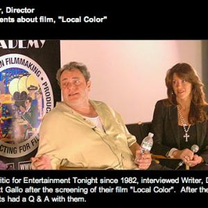 Leonard Maltin George Gallo and Julie Lott Gallo at New York Film Academy Q  A for Local Color