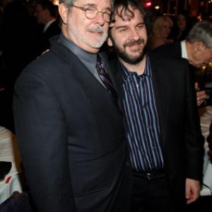 George Lucas and Peter Jackson at event of King Kong 2005