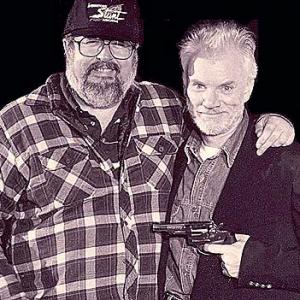 Eric Louzil directing Malcolm McDowell in Fatal Pursuit