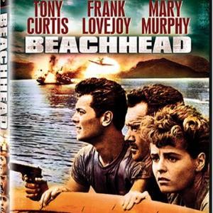 Tony Curtis, Frank Lovejoy and Mary Murphy in Beachhead (1954)