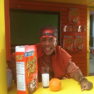 ON set of Reeses Puffs Cereal Commercial 2010