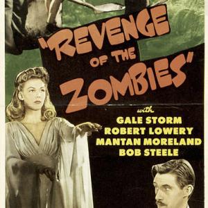 John Carradine, Robert Cherry, Robert Lowery and Gale Storm in Revenge of the Zombies (1943)
