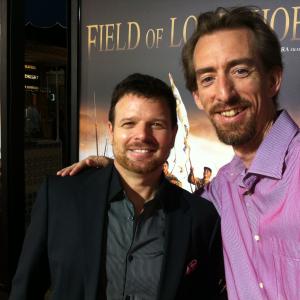 Tim Lowry with producing partner Mike Wech at the premiere of long time friend Sean McNamaras film Lost Field of Shoes