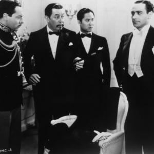 Still of Sidney Blackmer, Harold Huber, Keye Luke and Warner Oland in Charlie Chan at Monte Carlo (1937)
