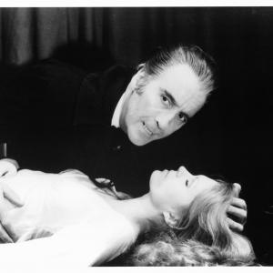 Christopher Lee and Joanna Lumley at event of The Satanic Rites of Dracula (1973)