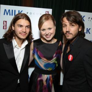 Emile Hirsch Diego Luna and Alison Pill at event of Milk 2008