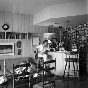 Ida Lupino and her husband Howard Duff in their Los Angeles home