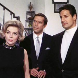 Still of Barbara Bain Martin Landau and Peter Lupus in Mission Impossible 1966