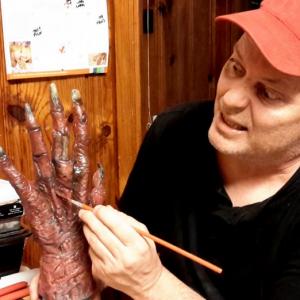 Lyddon working on the Monster Hands for First Man on Mars 20152016