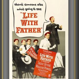 William Powell Irene Dunne Johnny Calkins Jimmy Lydon Martin Milner and Derek Scott in Life with Father 1947