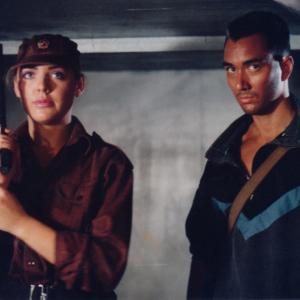Vincent and costar Kim Marie Penn playing formidable terrorists in the Hong Kong action film 
