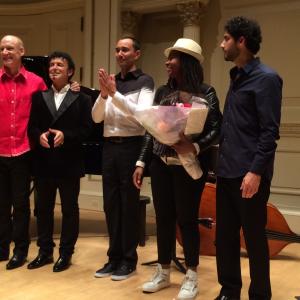 Carnegie Hall Concert Stage October 4th 2014 Sold out performance to a standing ovation Here with Grammy Artists Wouter Kellerman David Longoria Shirazette Tinnin Pablo Menares