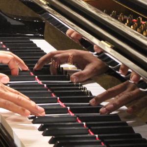 Vincent's magical hands playing the Steinway D 9ft Grand at Steinway Hall, NYC.