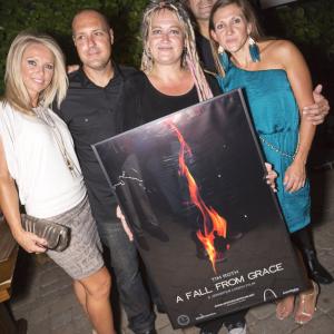 Jennifer Chambers Lynch poses with friends and the movie poster.