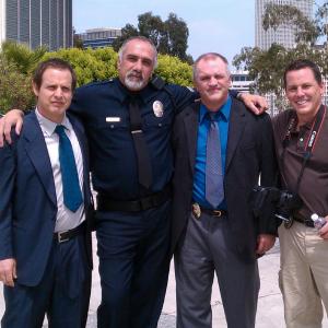 On the set of The Big Bad City with Richmond Arquette, Maz Siam Scott McDonald and Christian lyon