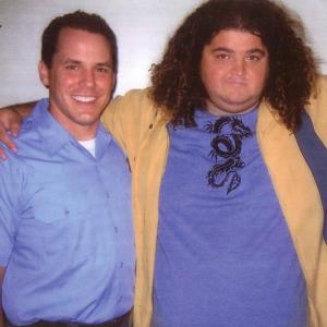 Christian Lyon and Jorge Garcia on the set of SWEETZER