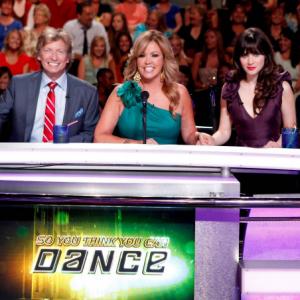 Still of Zooey Deschanel, Nigel Lythgoe and Mary Murphy in So You Think You Can Dance (2005)