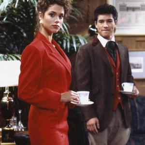 Still of Elizabeth Berkley and Mario Lopez in Saved by the Bell 1989
