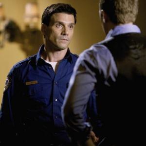 Still of Frank Grillo and Luke Mably in The Gates (2010)