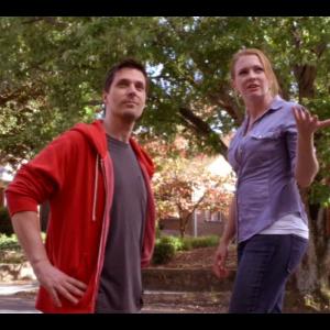 As David in My Fake Fiance with Melissa Joan Hart