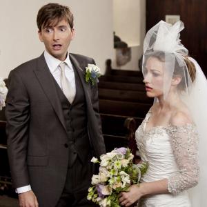 Still of Kelly Macdonald and David Tennant in The Decoy Bride 2011