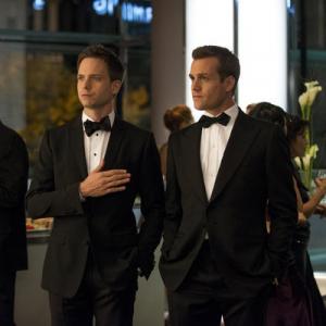 Still of Gabriel Macht and Patrick J. Adams in Suits (2011)