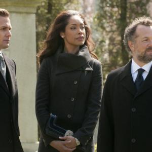 Still of David Costabile Gabriel Macht and Gina Torres in Suits 2011