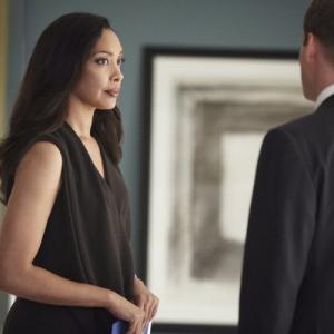 Still of Gabriel Macht and Gina Torres in Suits 2011