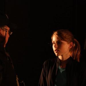 Director Alexander MacKenzie gives direction to actress Nicole McCollough in Highland Light Productions award winning feature film Dancing on the Edge