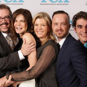 Bryan Cranston, Vince Gilligan, Mark Johnson, Michelle MacLaren, Betsy Brandt and RJ Mitte at event of Brestantis blogis (2008)