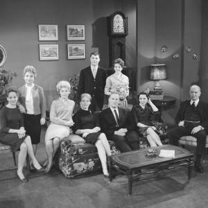 Still of Joan Anderson, Patricia Bruder, Eileen Fulton, Don Hastings, Don MacLaughlin, Santos Ortega, Rosemary Prinz, Helen Wagner and Alex Charak in As the World Turns (1956)
