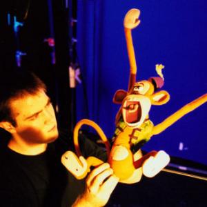 Animator Kevin MacLean working on Monkeybone