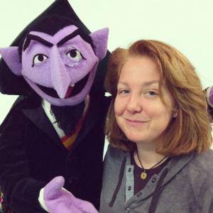 Lara with The Count at a photo shoot