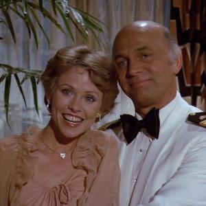 Still of Gavin MacLeod and Lauren Tewes in The Love Boat 1977