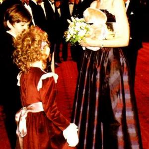 at the Royal Premiere in London meeting Prince Charles and Princess Diana