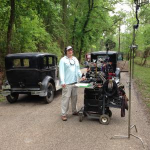 On the set of the Bonnie and Clyde mini series in the Baton Rouge area