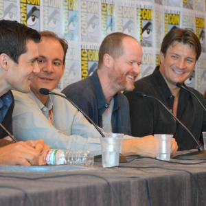 Nathan Fillion Sean Maher and Joss Whedon at event of Firefly 2002