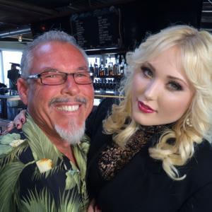 Mark Maine and Hayley Hasselhoff on the set of Fearless our very first movie together