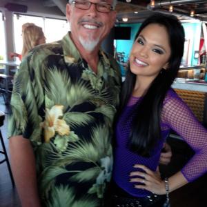 Mark Maine and Nikki SooHoo at the Wonderland bar in Ocean Beach while on the set of Fearless our third movie together