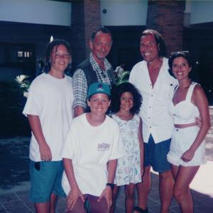 Actor Robert England Mark  Vida Maine and family on the set of Perfect Target while in Puerto Vallarta Mexico