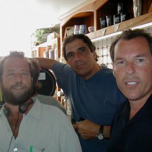 Rex Piano Daniel Yarussi  Mark Maine on the set of The Month of August