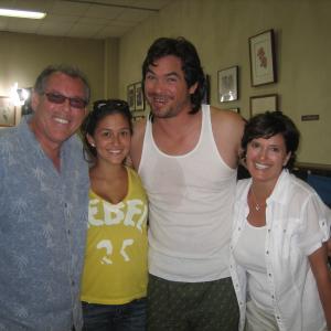 Mark Maine Brise Maine Dean Cain  Vida Maine on the set of Hole in One
