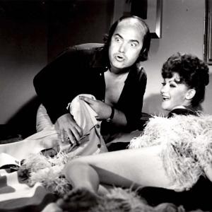 Irina as Mrs Scardocchia with costar Lino Banfi in Il Trafficone