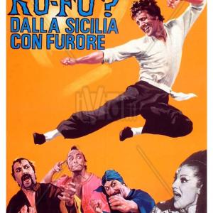 Movie poster with Irina Maleeva at bottom right for Italian film KuFu? From Sicily With Fury
