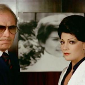 Irina with James Mason in Kidnap Syndicate filmed in Rome