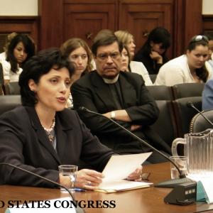 Documentary film My Assyrian Nation on the Edge Rosie MalekYonan author of The Crimson Field testifies on Capitol Hill before a Congressional Committee regarding the massacre and persecution of Assyrian Christians in Iraq since the 2003 US led invasion of Iraq